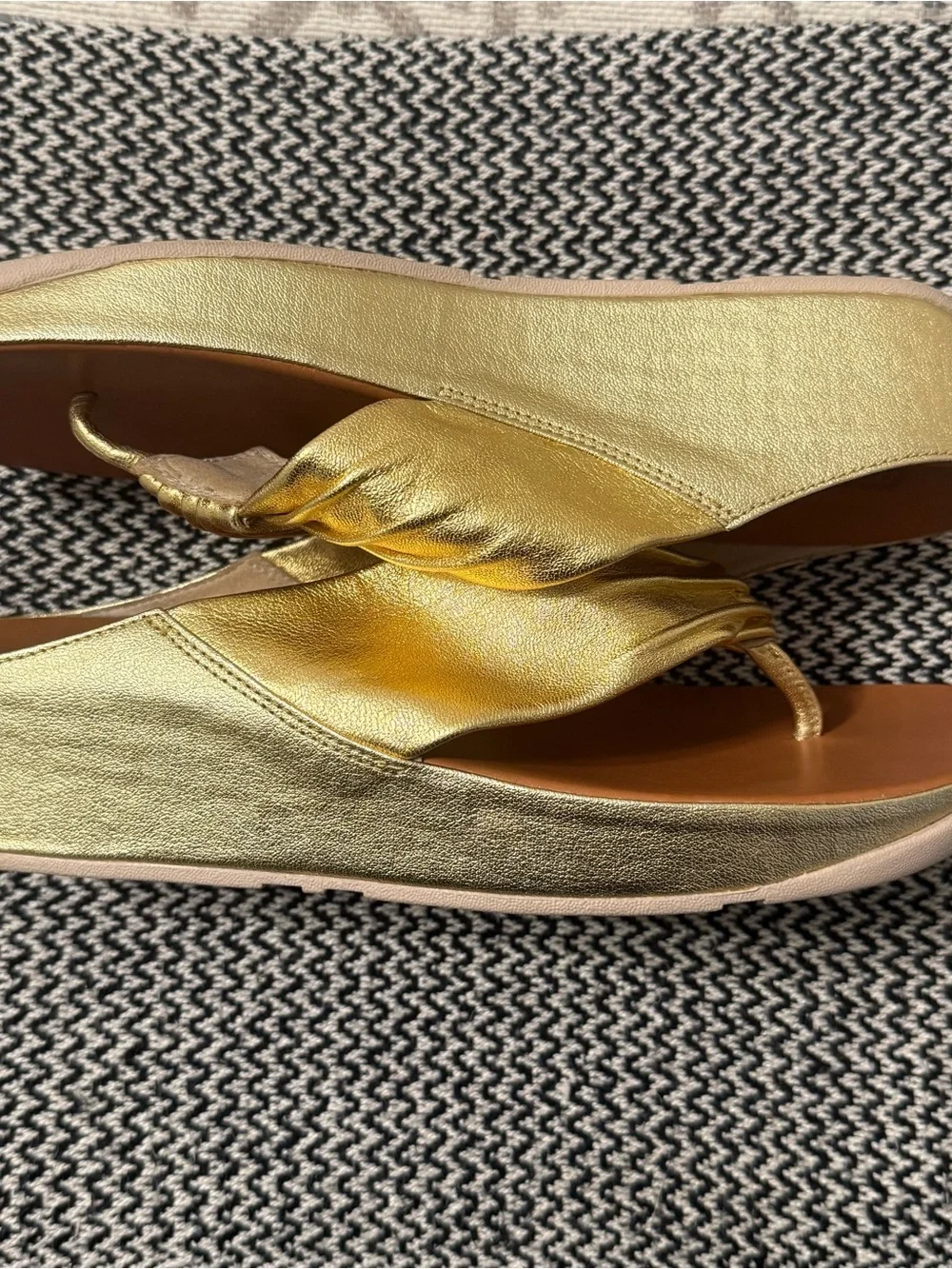 Fitflop Twiss Metallic Gold Open Toe Sandals